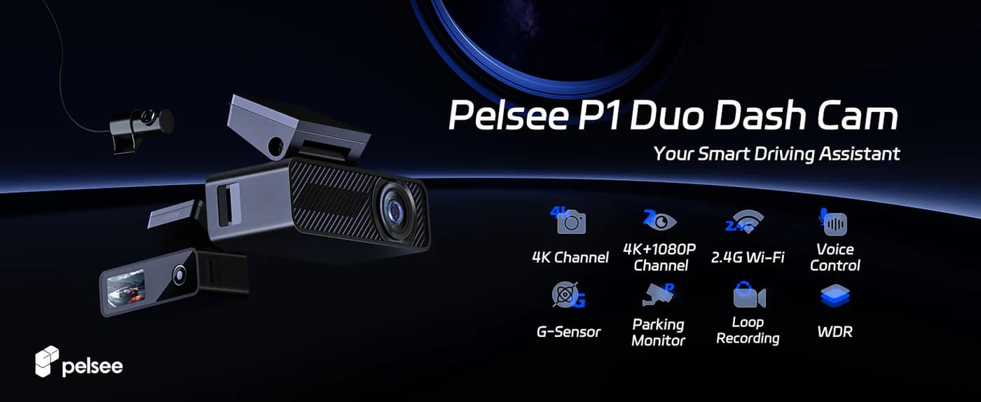 Pelsee P1 Duo 4K Dash Cam